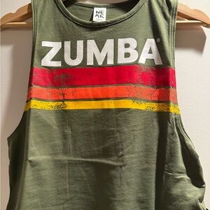 NWT Zumba Fitness Olive Muscle Tank